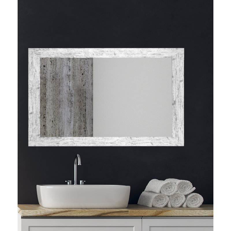 Miroir de salle de bain patiné, 33 po x 40 po