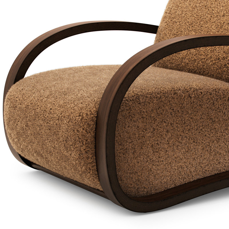 Burke Chair-Taupe Shearling, Amber Shearling