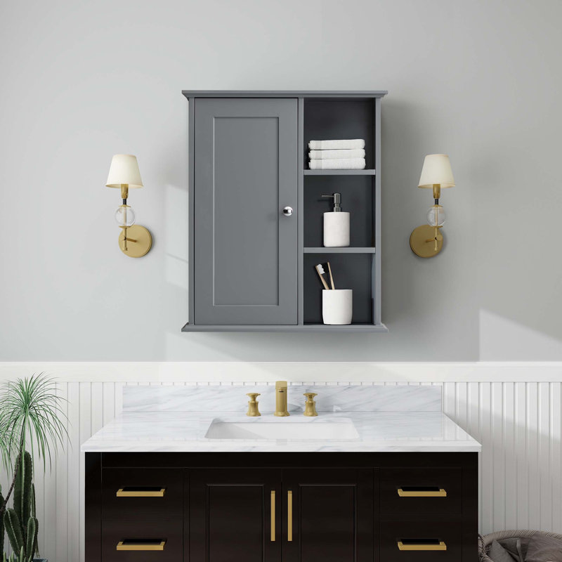 Armoire murale de salle de bain, Gris