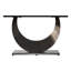 Table en pierre artificielle blanche 6-8 à 8 places avec surface de feu et pieds en métal rectangulaire avec plateau fritté et base en forme de croissant pour les invités