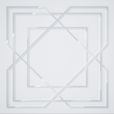 Panneaux muraux décoratifs en acrylique Lakewood, grand, l 23 3/8 po x H 23 3/8 po x T 1/8 po, blanc