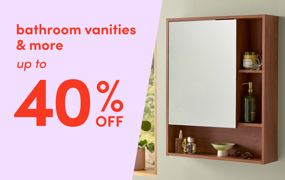 bathroom vanities & more on clearance