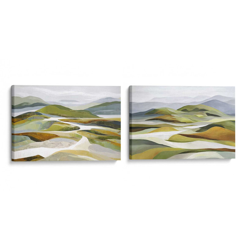Ensemble de 2 impressions Rolling Meadows, Toile tendue, 30 po x 20 po
