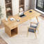 Wood Colour Rectangular Solid Wood With 1 Drawers Desks-108739068-108739064