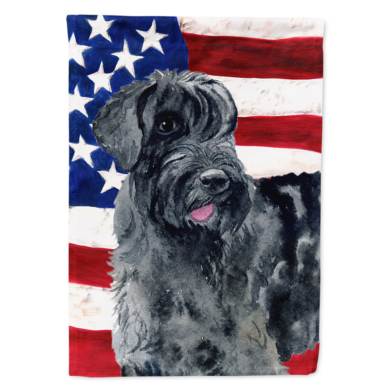 Drapeau de maison en polyester à 2 côtés Shahnur, Schnauzer géant
