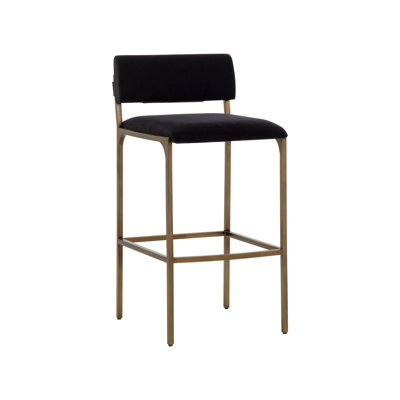 Mori Upholstered Stool with Metal Frame