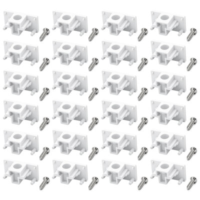 Luxrite H Track End Caps, H-Type Track Lighting End Caps, Compatible with 120V 3-Wire Single Circuit Track Systems, White 24 Pack