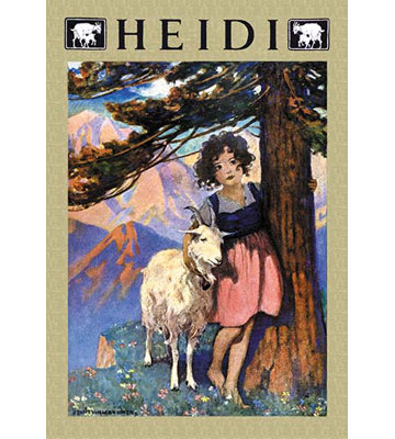 « heidi » par jessie willcox smith, reproduction d’art
