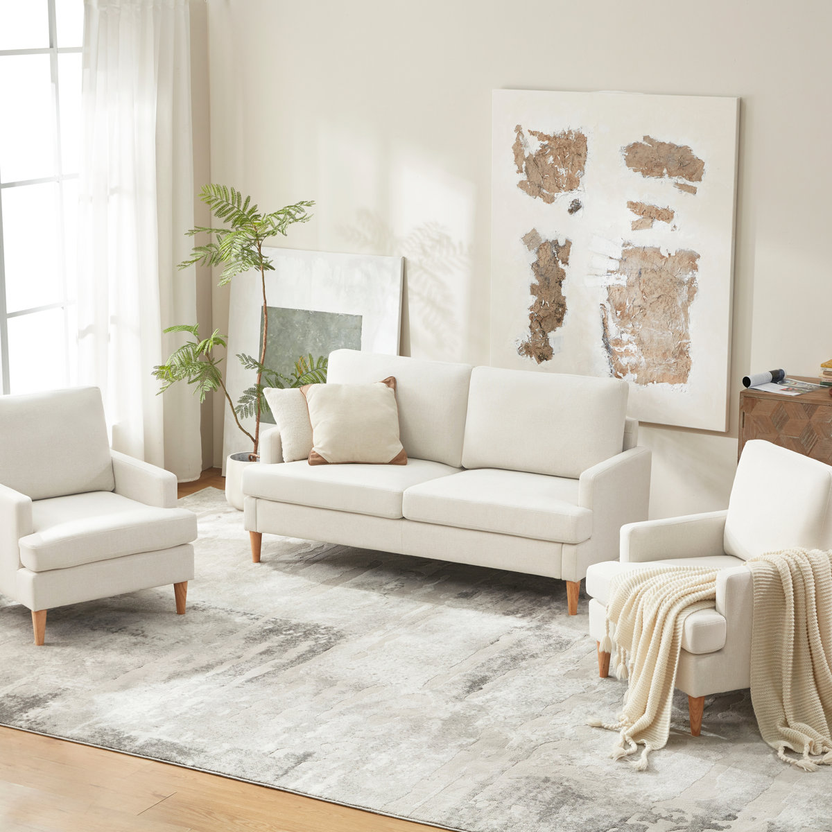 Ebern Designs Upholstered Living Room Set & Reviews - Wayfair Canada