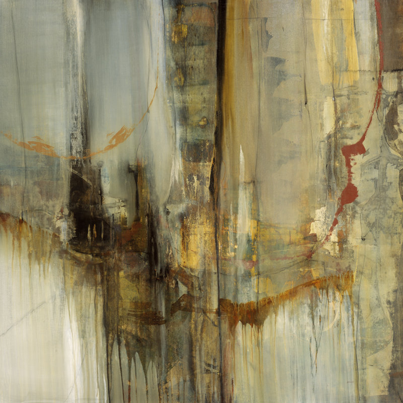 Lyric In Gesture Print, 47" H x 47" W x 1.5" D, Glass Coat