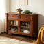 Buffet en bois massif brun noisette