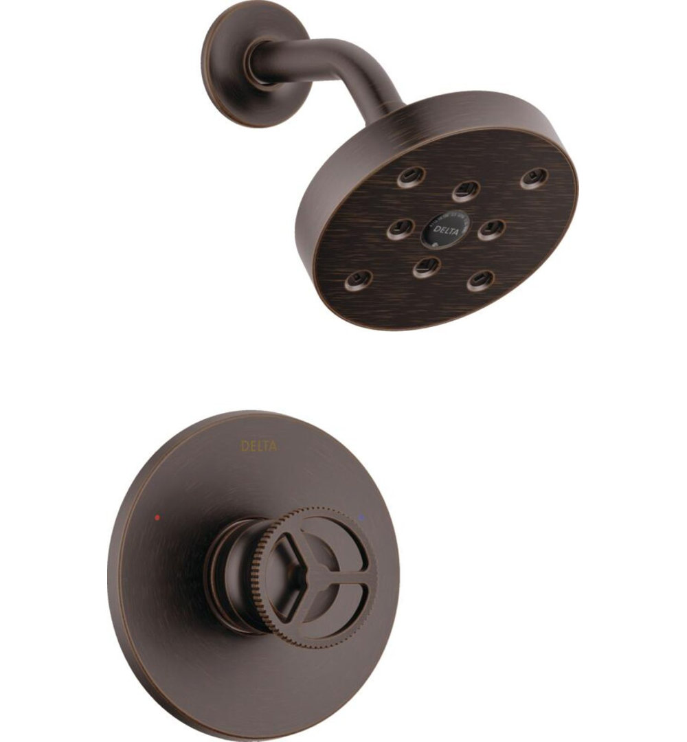 Trinsic 14 Series H2Okinetic Shower Faucet Set with Wheel Handle Delta 