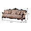 Canapé traditionnel l 90,4 po cerisier foncé / brun clair-728349600