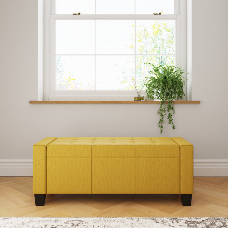 Ashley Storage Bench, Mustard