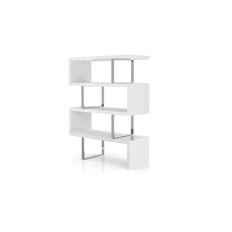 Pearl Geometric Bookcase, Performance Stone