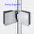 45 in. W x 72 in. H Hinged Frameless Shower Door with Clear Glass
