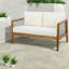 Causeuse de patio moderne en bois d'acacia avec table pour recevoir