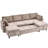 111.8" Sectional Sofa Pull-out Sofa Bed Versatile Sofa Sleeper with Large Storage Space,Two USB Ports and Two Cup Holders for Living Room-853310074