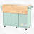 Kitchen Island with Solid Wood Drop-Leaf & 3 Storage Drawers-424670850