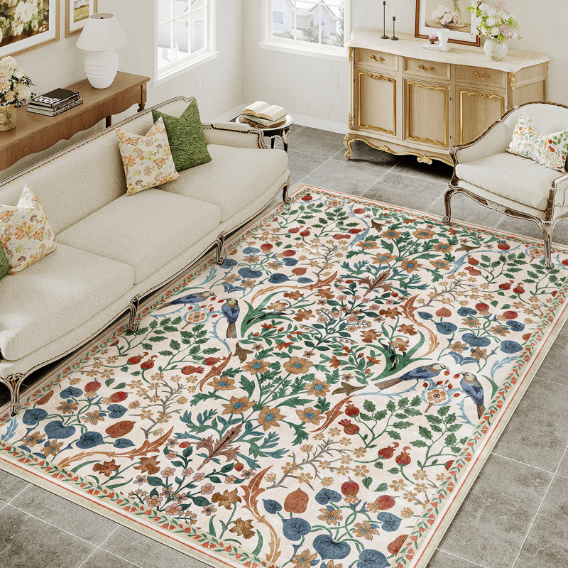 Destinay Floral Area Rug, Rectangle 152 x 213 cm
