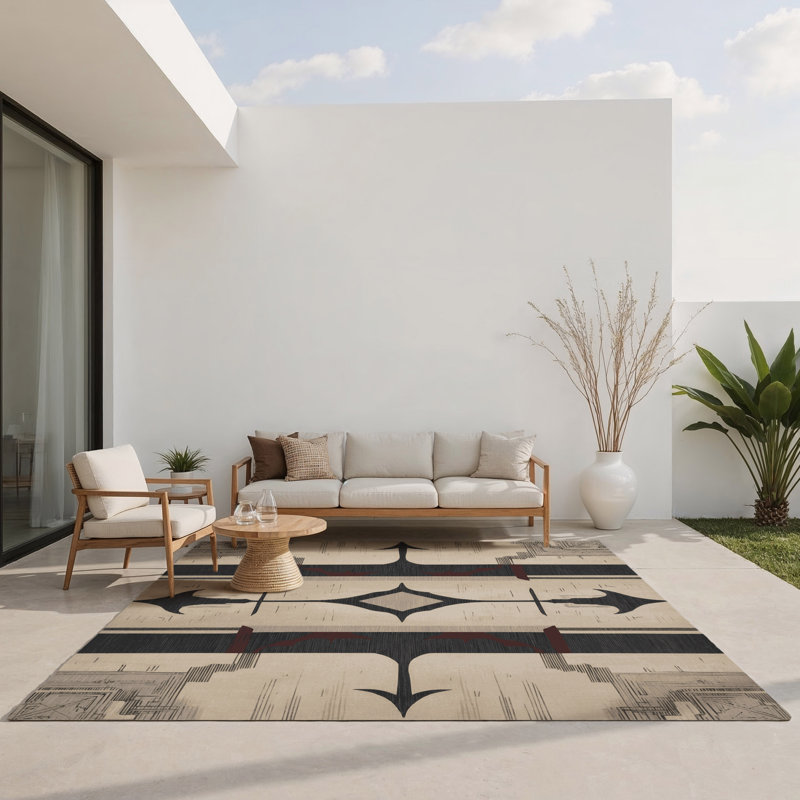 Chivalric Charm Indoor And Outdoor Area Rug, Rectangle 9' x 12'