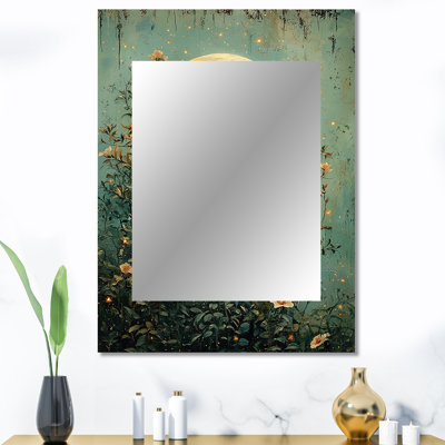 Nusery Moon White Sweet Serenade - miroir mural décoratif pour chambre de bébé, miroir de chambre de bébé, impression sur métal