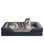 Lit pour chien avec support orthopédique en mousse à mémoire de forme, traversins, housse lavable facile à nettoyer, doublure imperméable et fond antidérapant