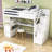 Casner 2 Drawer Loft Bed with Built-in-Desk by Harriet Bee-942134045-942134044