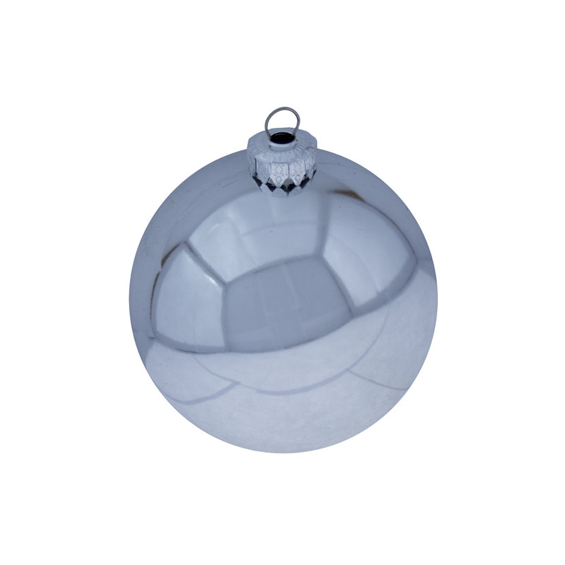 10cm Bauble, Silver Shiny