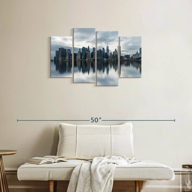 Sireci New York Skyline Reflection, 22" H x 36" W