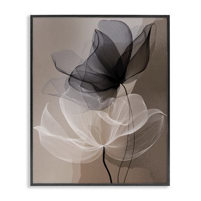 Gauzy Flowers on Brown Giclee Art, design by Annabelle Hall