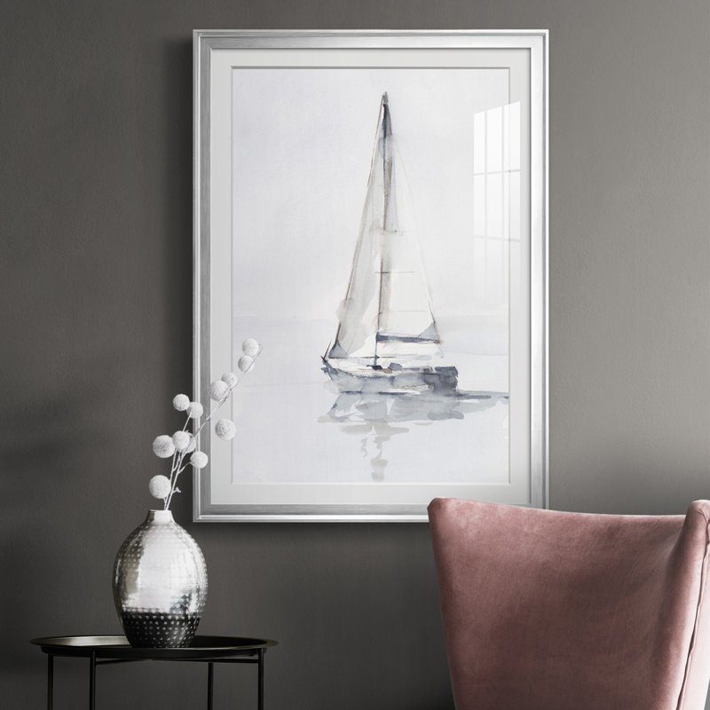 Misty Harbor I " Misty Harbor I ", Silver Framed, 30.5" H x 22.5" W x 1" D