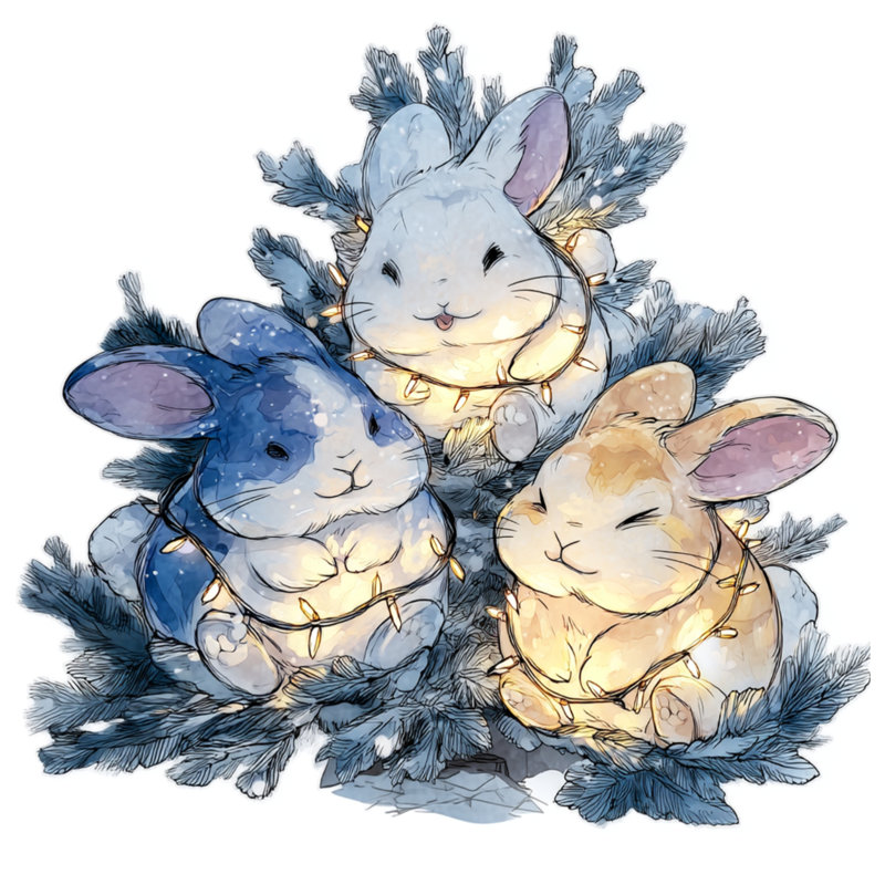 Tapis de bain Three Cute Bunnies, L 24 po x L 17 po