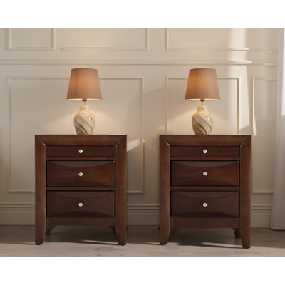 Loviisa Cappuccino Nightstand Set Of 2