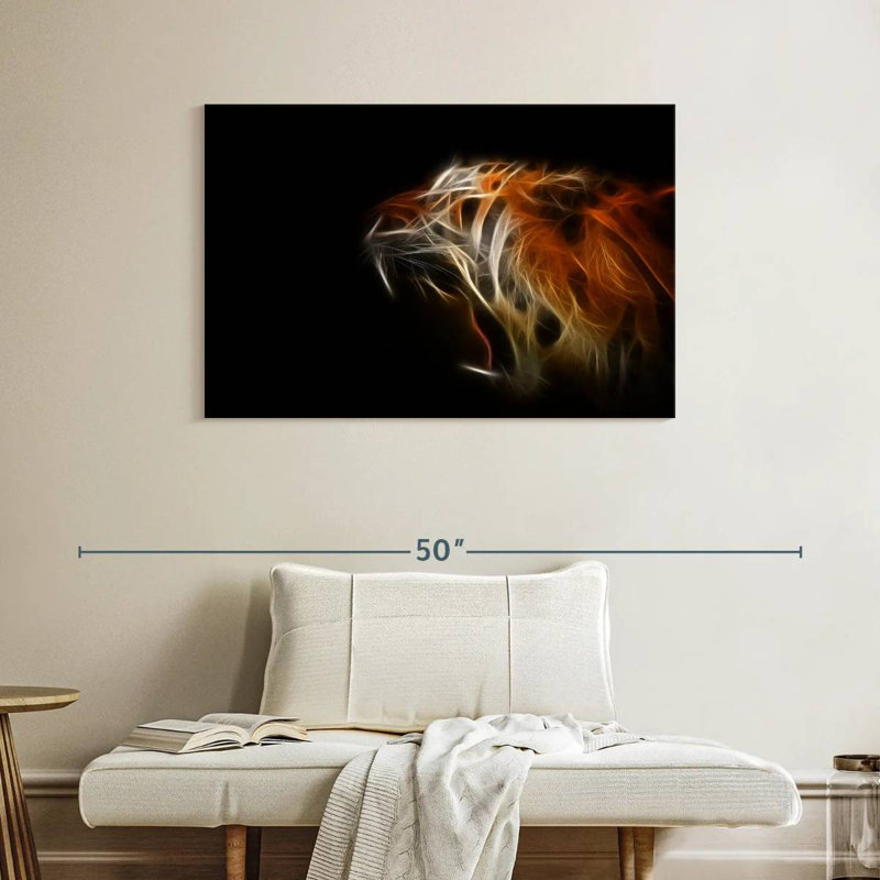 Brampt Abstract Tiger Flames, 26" H x 39" W