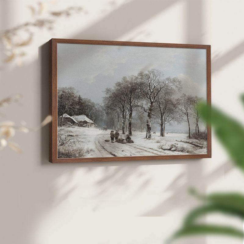 Paysages rétro-CCX - reproduction encadrée, H 11 po x l 14 po, Noyer