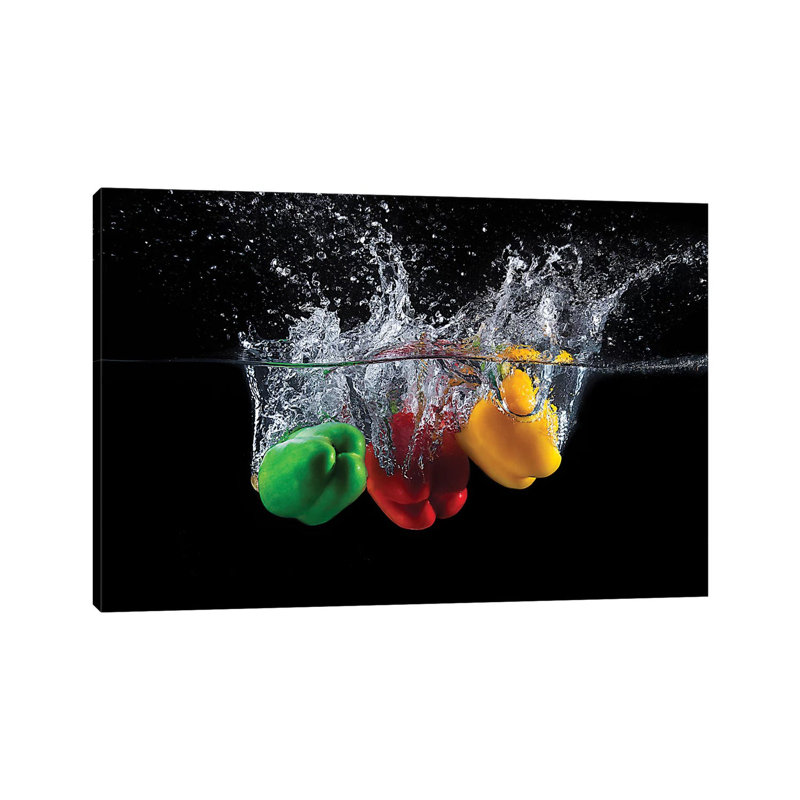 Paprika Splash by Mogyorosi Stefan - Wrapped Canvas Gallery-Wrapped Canvas Giclée, 66.04 cm H x 45.72 cm W x 3.175 cm D