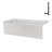 Streamline 66 in. x 32 in. Acrylic Left-Hand Drain Alcove Bathtub in Glossy White With External Drain-101699199