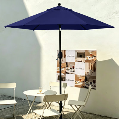 Keiwarren 7.5ft Patio Market Umbrella with Tilt & Crank for Outdoor Table