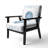 'Genetta - Navy Blue Scallop - Upholstered Nautical & Coastal Accent Arm Chair-381307769