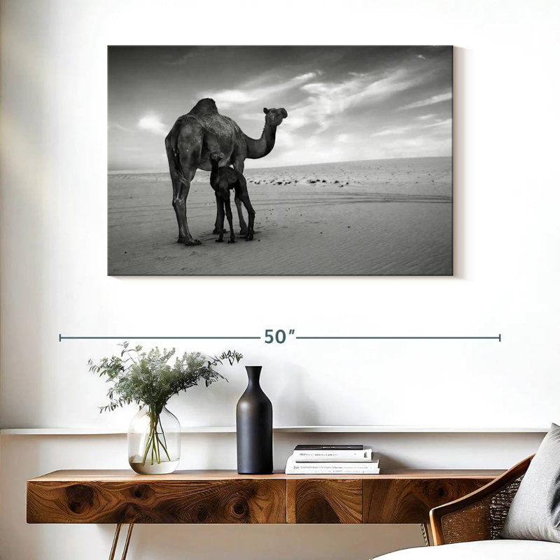 Brampt Monochrome Camels, 26" H x 39" W