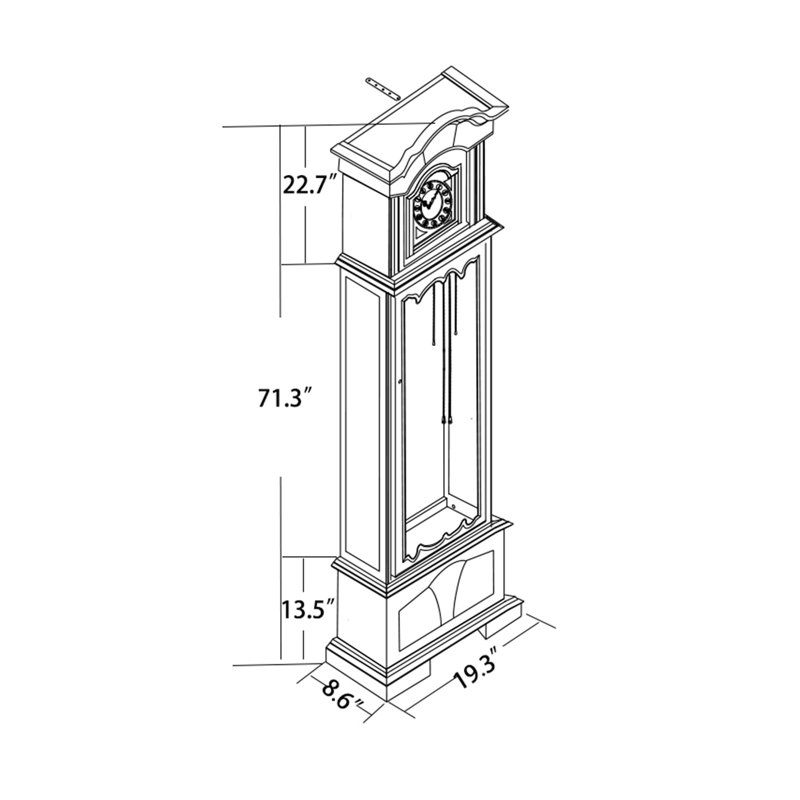 Horloge grand-père 72 "