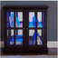 Vitrine à DEL, vitrine rétro avec tablettes réglables et armoire de style rétro avec portes grillagées pour une présentation exquise.
