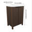 Ensemble de meuble-lavabo moderne brun avec lavabo en résine blanche pour salle de bain