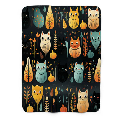 Fright Cats - 1 Piece Premium Blanket