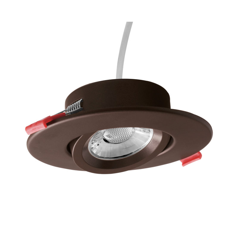 Ensemble de luminaires encastrés sans fil à DEL sélectionnables 4 po DGC43, Bronze huilé