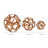 Kibler Aluminum Metal Abstract Cutout Orb Decorative Sculpture, Set of 3 8", 6", 4"W-2048488153