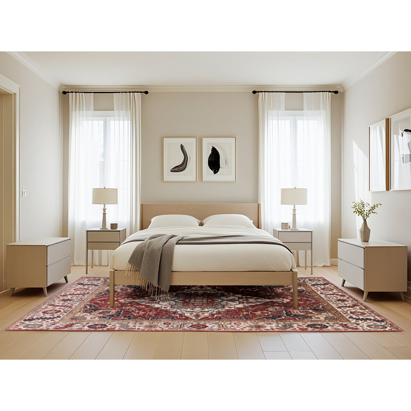 Tapis oriental brun / rouge, Rectangle 5 pi x 8 pi