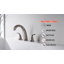 Robinet de baignoire romaine à 2 poignées à 2 poignées, robinet à 3 trous pour salle de bain Sumerain 62169S-CH-XX-101538760