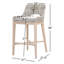 Tabouret de bar 30,5 po en teck avec coussin Bowker-1428374619